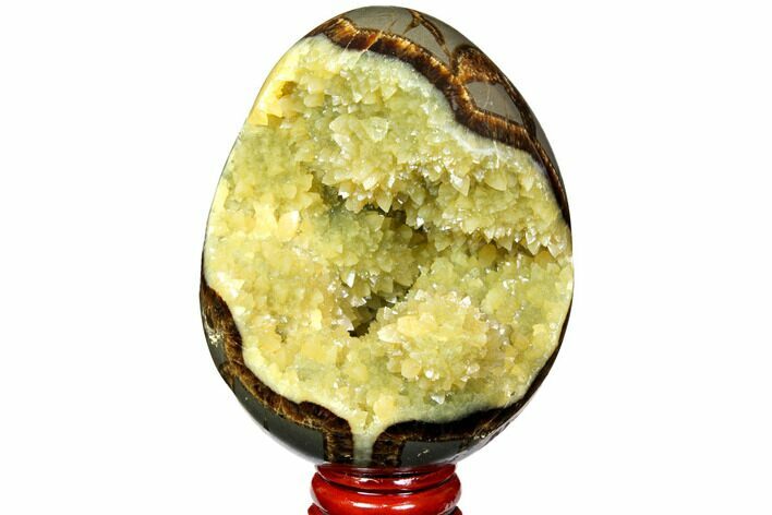 Calcite Crystal Filled Septarian Geode Egg - Utah #114318